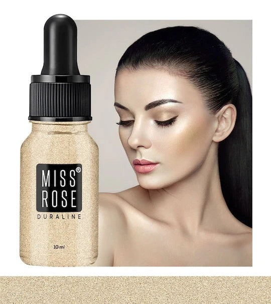 1 Piece Miss Rose High Beam Liquid Highlighter – Radiance in Every Drop! 10ml - Golden